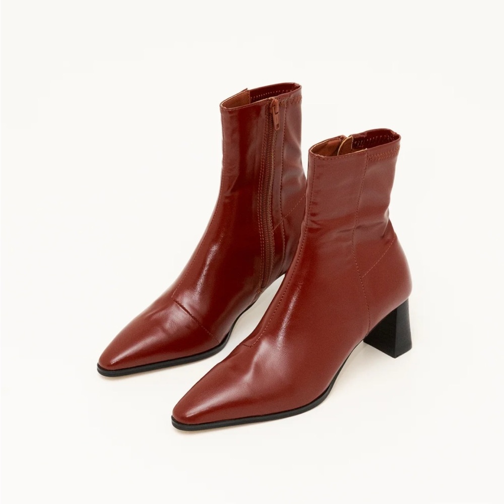 Maroon Ankle Boots